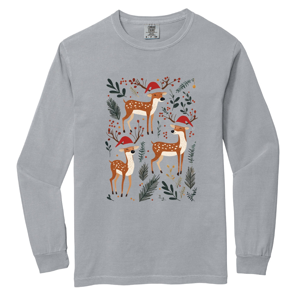 Christmas Deer and Foliage - Women's Garment Dyed Long product image 5