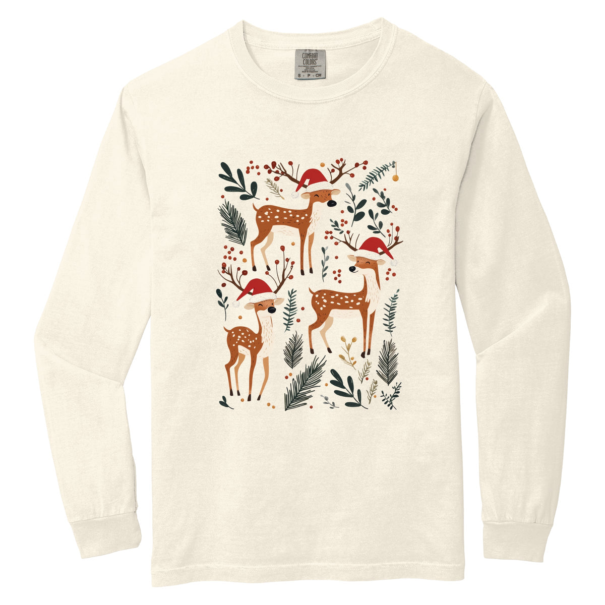 Christmas Deer and Foliage - Women's Garment Dyed Long product image 8