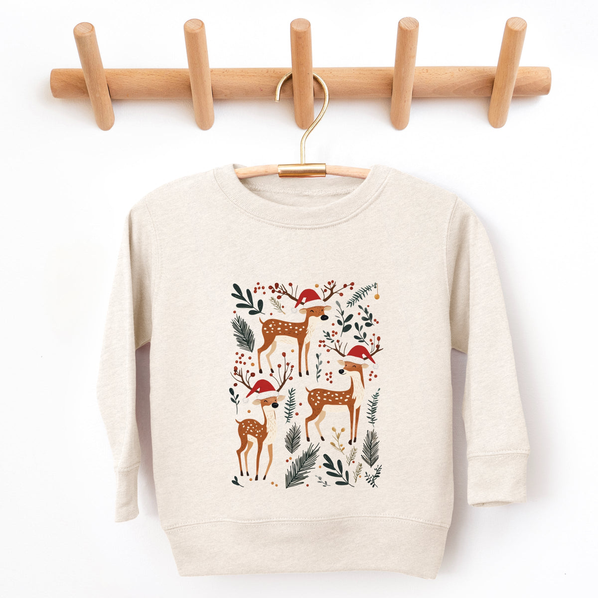 Christmas Deer and Foliage - Toddler Graphic Sweatshirt product image 5