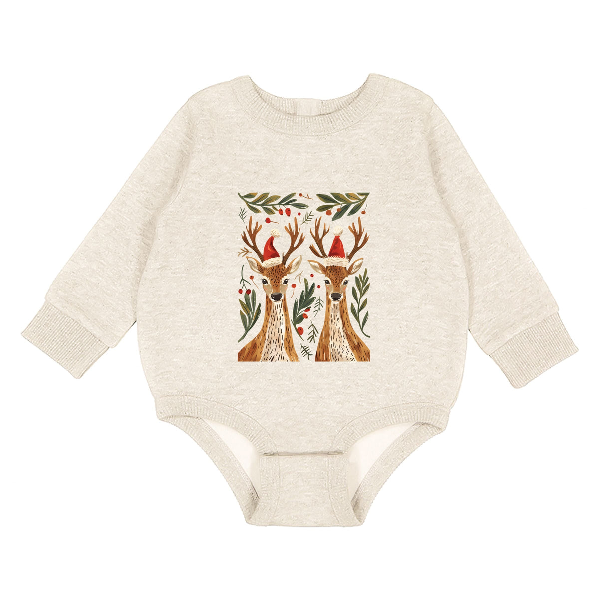 Christmas Deer Pair - Infant Fleece BodySuit