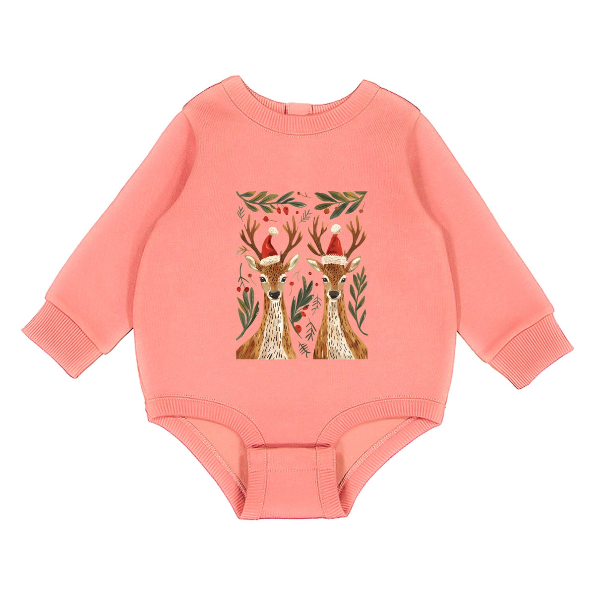 Christmas Deer Pair - Infant Fleece BodySuit