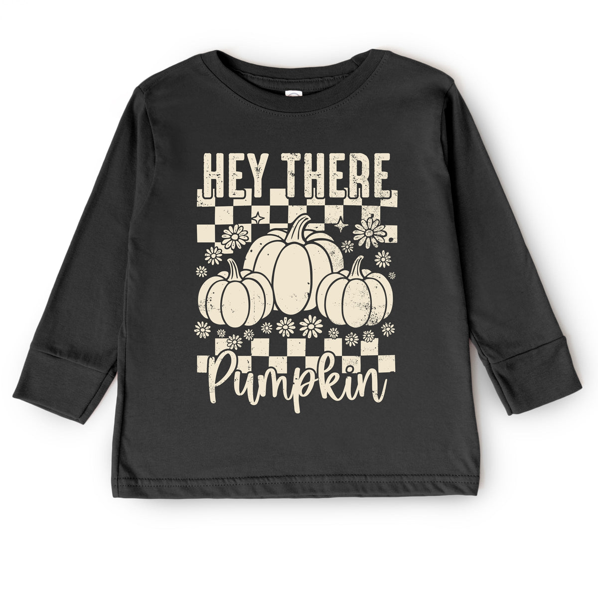 Hey There Pumpkin Checkered - Toddler Long Sleeve Graphic product image 4