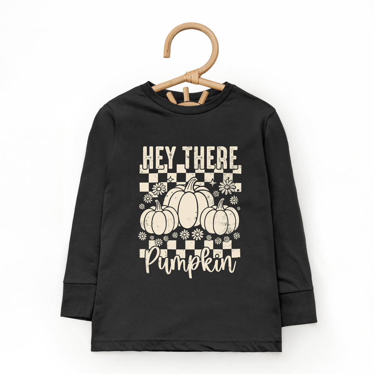 Hey There Pumpkin Checkered - Toddler Long Sleeve Graphic product image 5