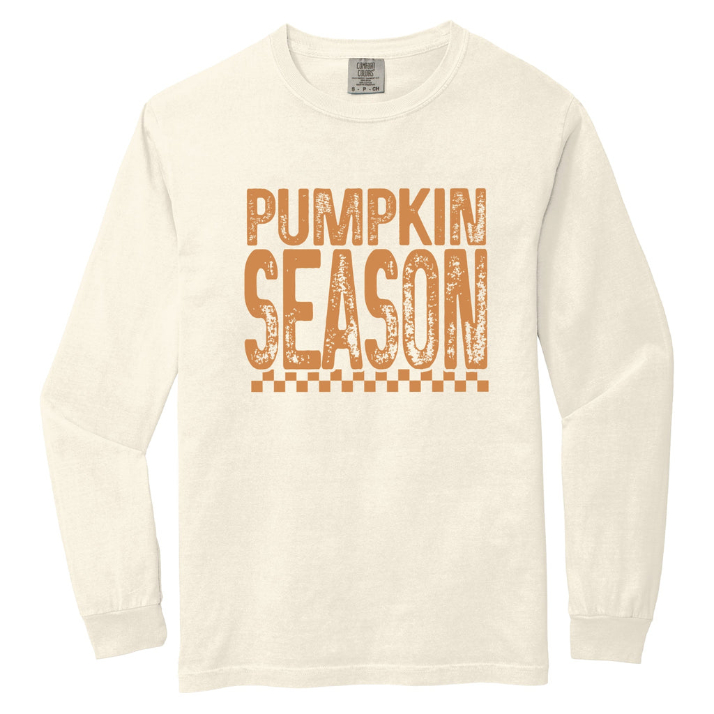 Pumpkin Season Checkered Distressed - Women's Garment Dyed product image 2