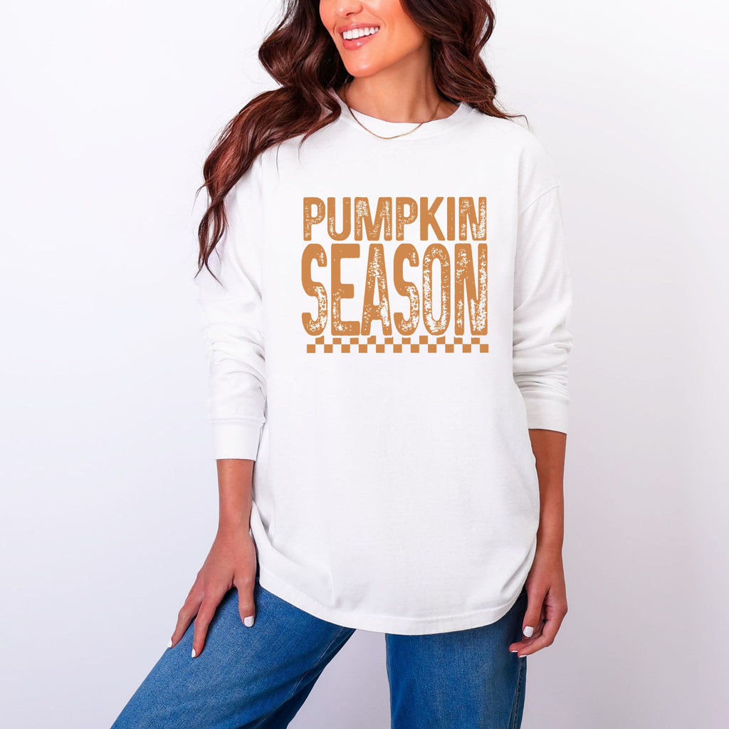Pumpkin Season Checkered Distressed - Women's Garment Dyed product image 7
