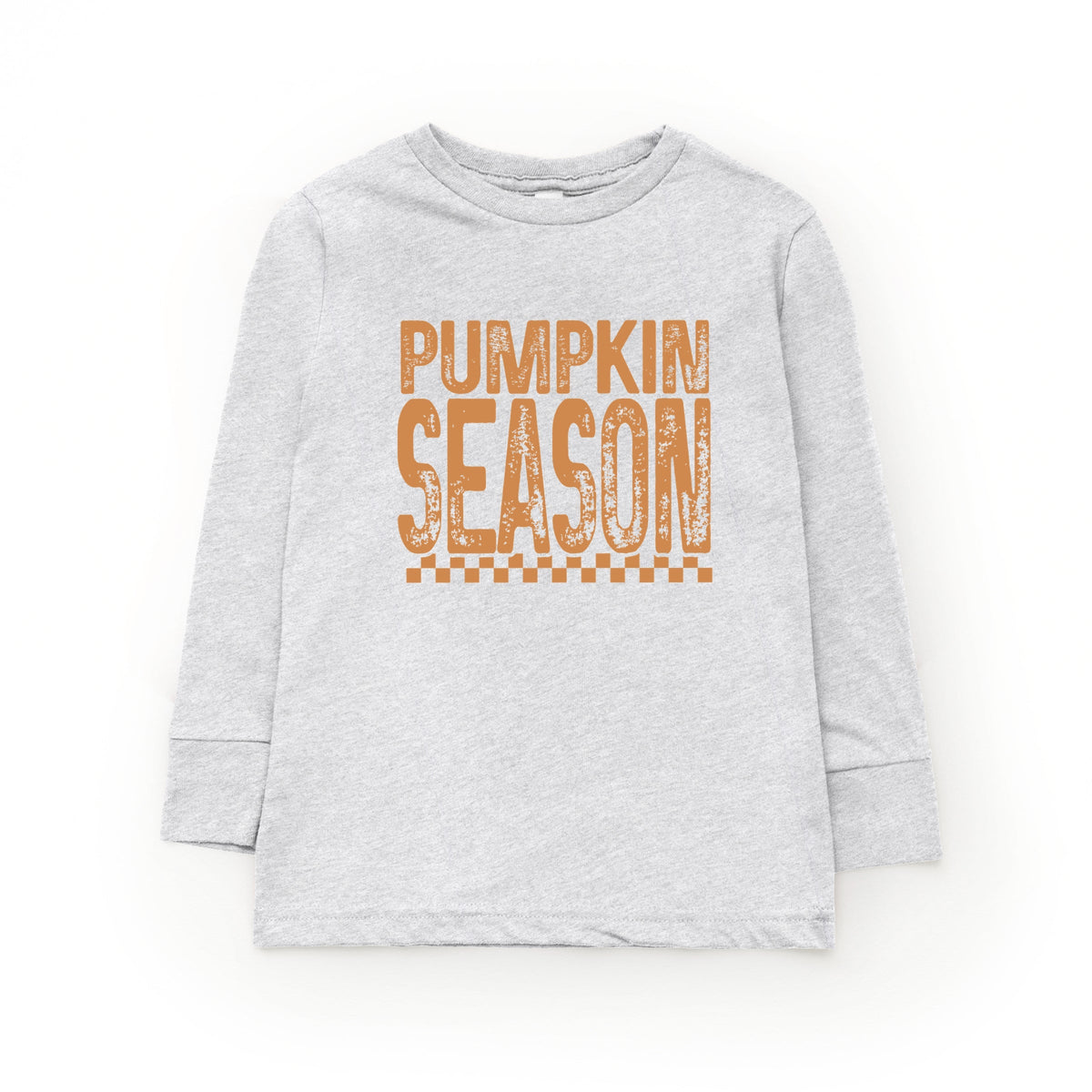 Pumpkin Season Checkered Distressed - Youth Long Sleeve product image 2