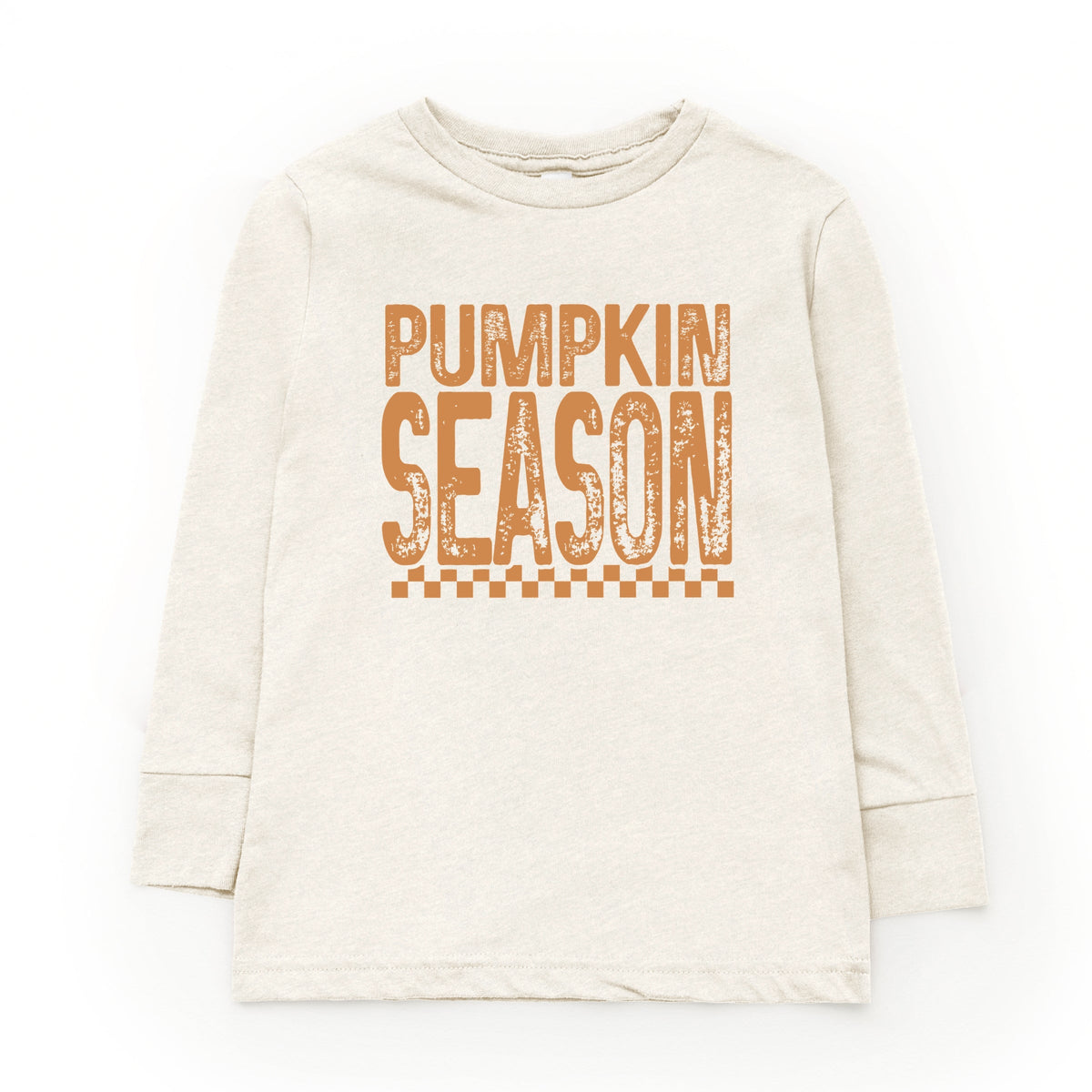 Pumpkin Season Checkered Distressed - Youth Long Sleeve product image 5