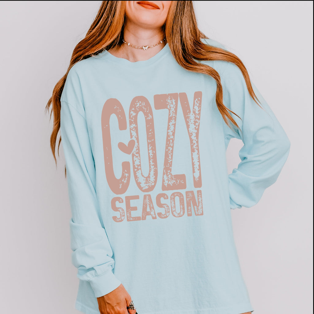 Cozy Season Heart - Women's Garment Dyed Long Sleeve product image 6