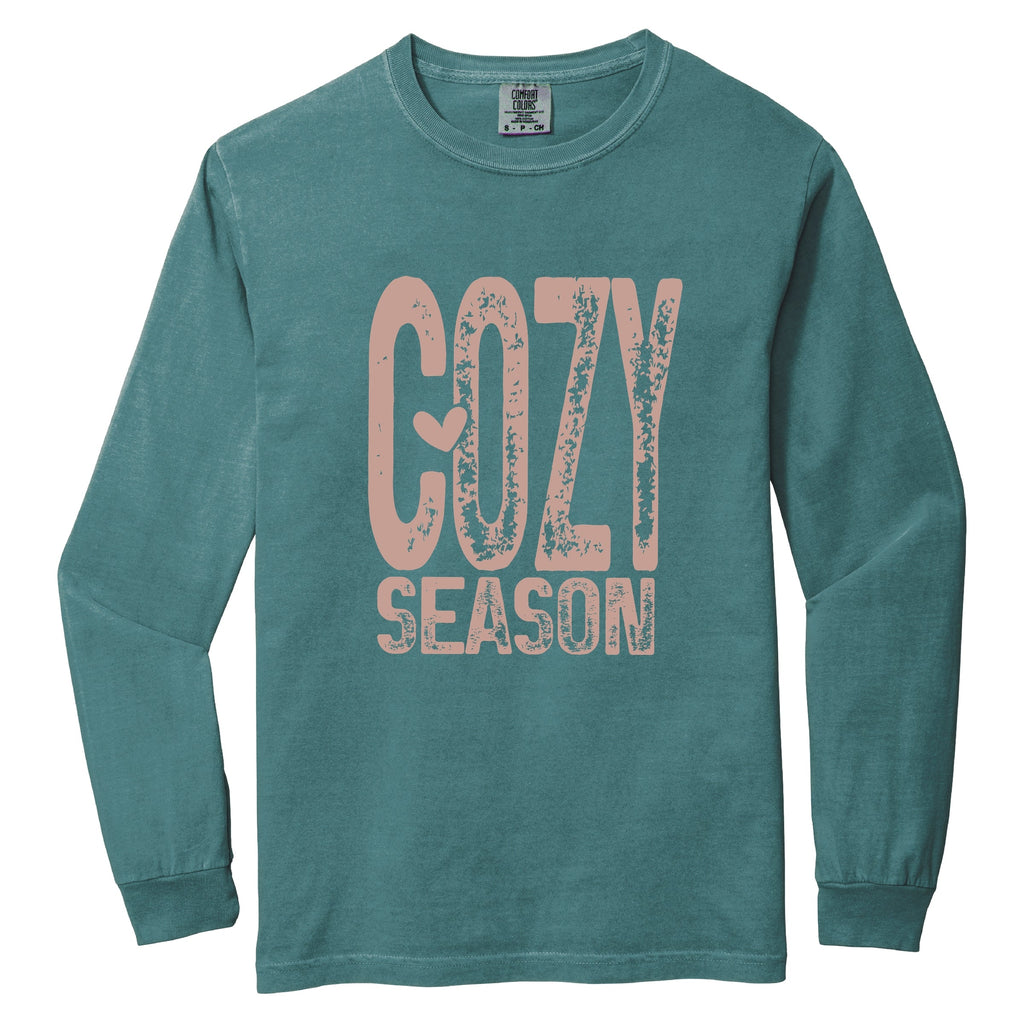 Cozy Season Heart - Women's Garment Dyed Long Sleeve product image 3