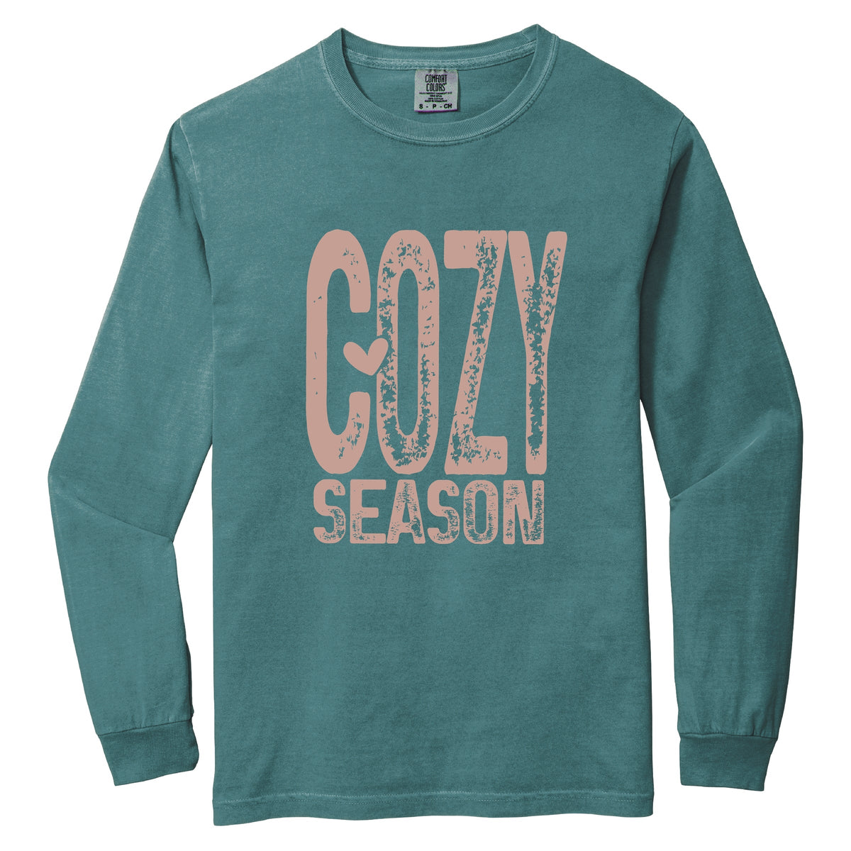 Cozy Season Heart - Women's Garment Dyed Long Sleeve product image 3
