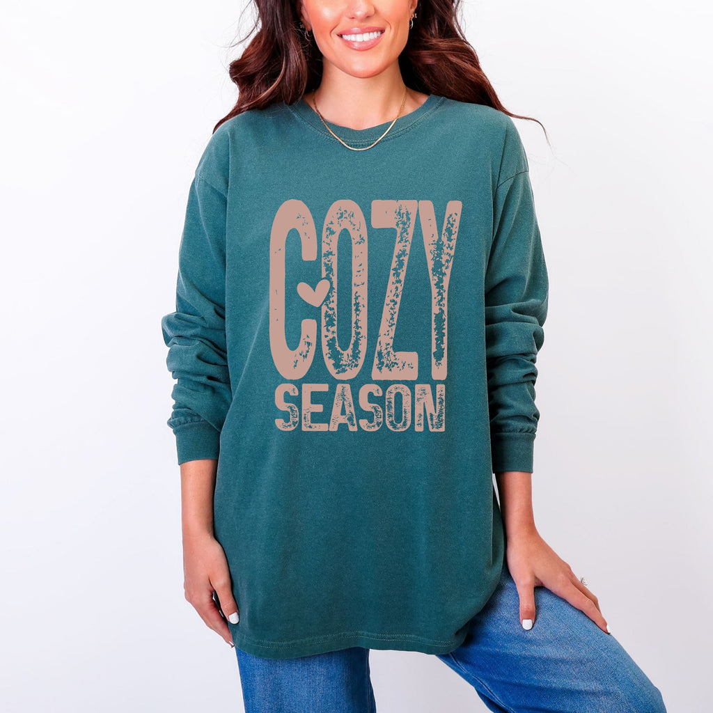 Cozy Season Heart - Women's Garment Dyed Long Sleeve product image 13