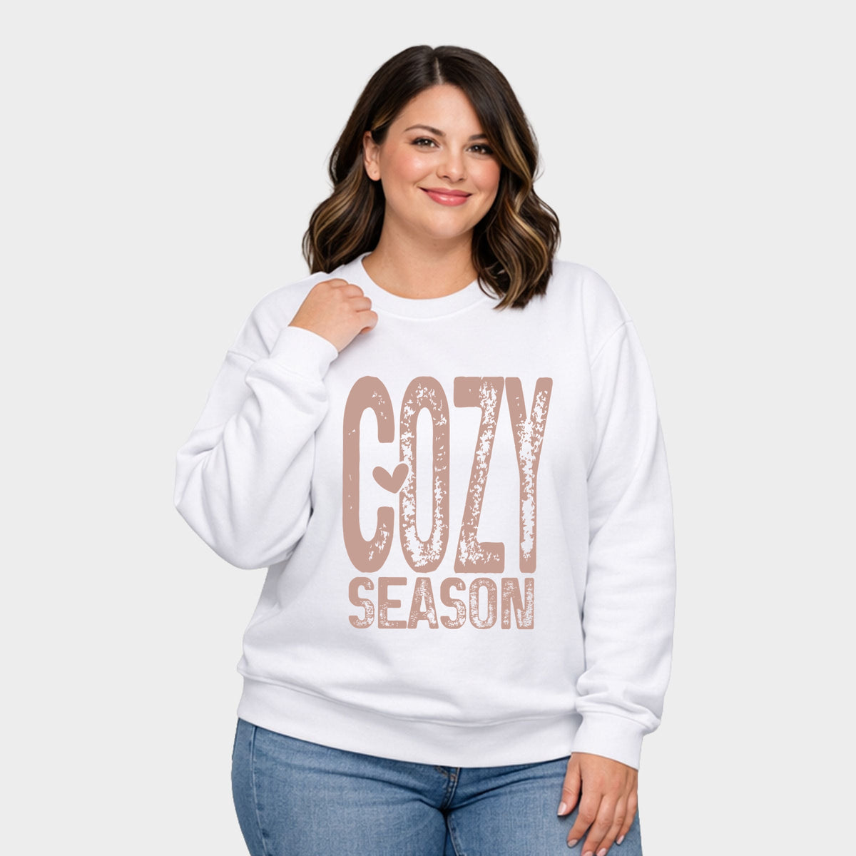 Cozy Season Heart - Women's Plus Sized Graphic Sweatshirt product image 5