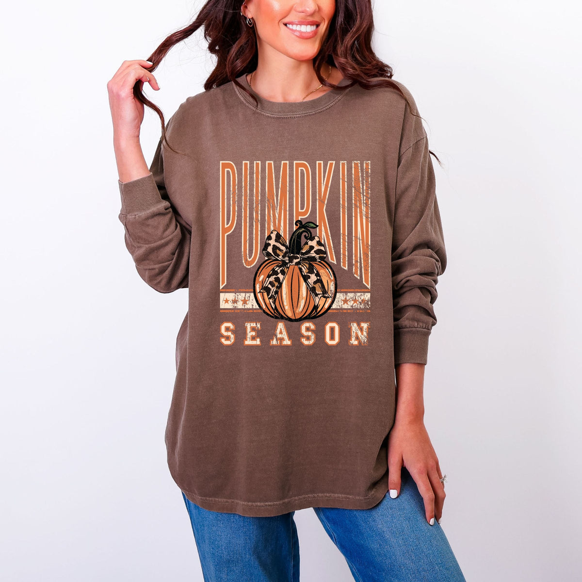 Pumpkin Season Stars - Women's Garment Dyed Long Sleeve product image 14