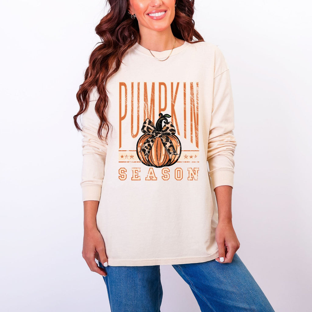 Pumpkin Season Stars - Women's Garment Dyed Long Sleeve product image 7
