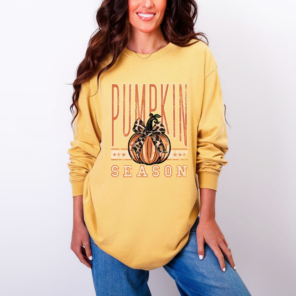 Pumpkin Season Stars - Women's Garment Dyed Long Sleeve product image 10