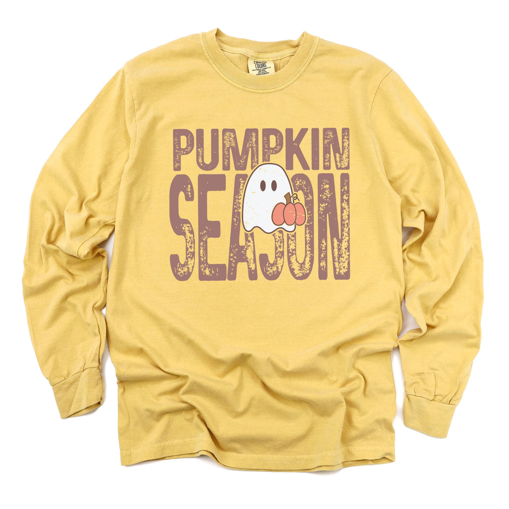 Pumpkin Season Ghost - Women's Garment Dyed Long Sleeve product image 2