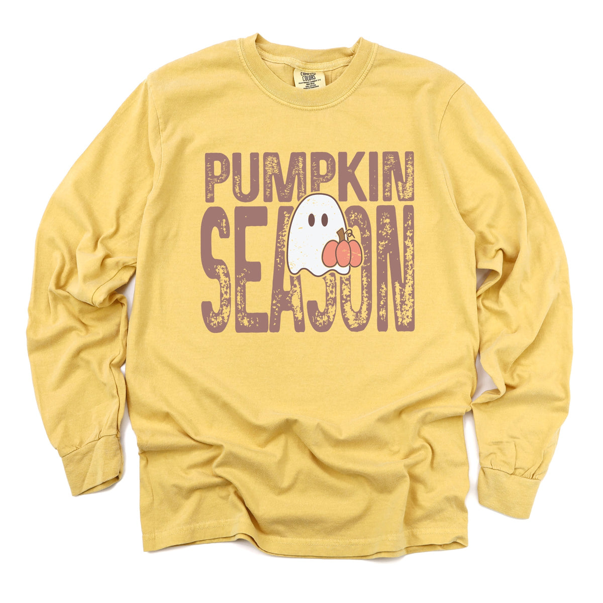 Pumpkin Season Ghost - Women's Garment Dyed Long Sleeve product image 2