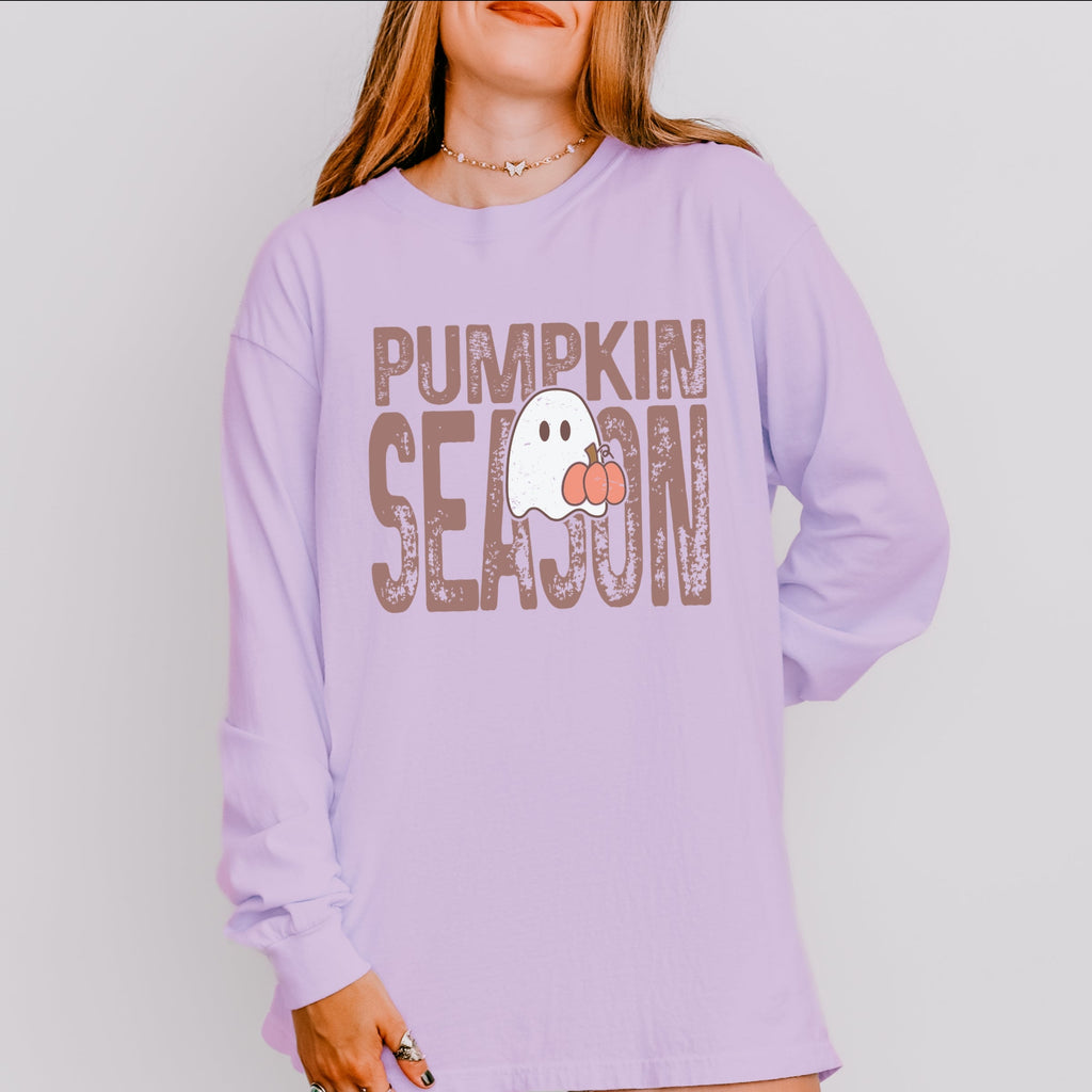 Pumpkin Season Ghost - Women's Garment Dyed Long Sleeve product image 12