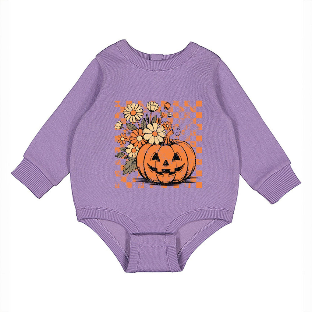 Retro Floral Pumpkin - Infant Fleece BodySuit
