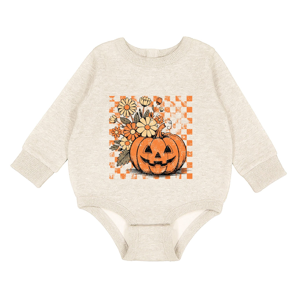 Retro Floral Pumpkin - Infant Fleece BodySuit