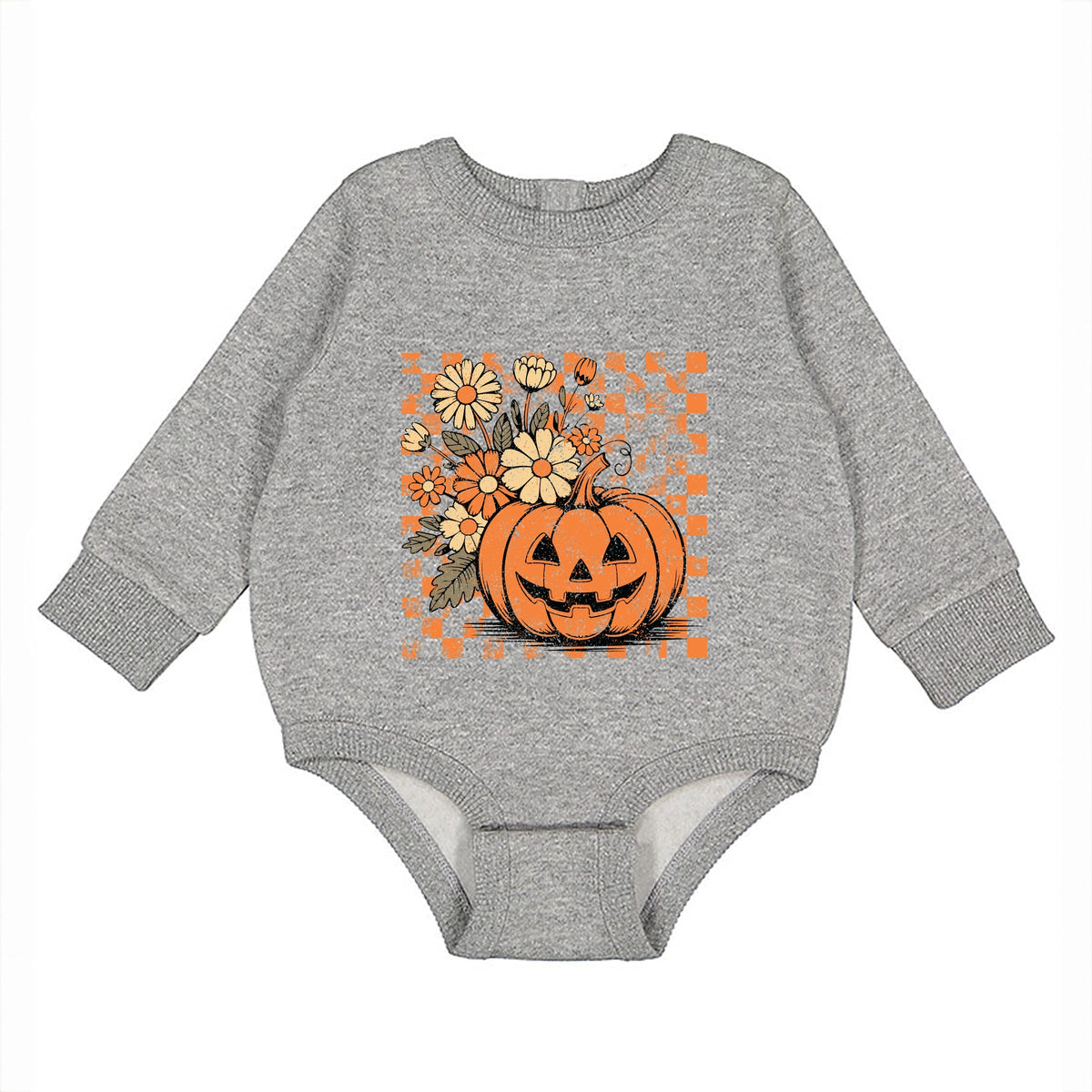 Retro Floral Pumpkin - Infant Fleece BodySuit