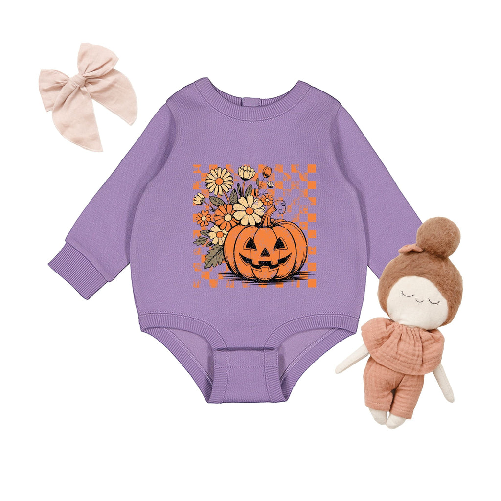 Retro Floral Pumpkin - Infant Fleece BodySuit