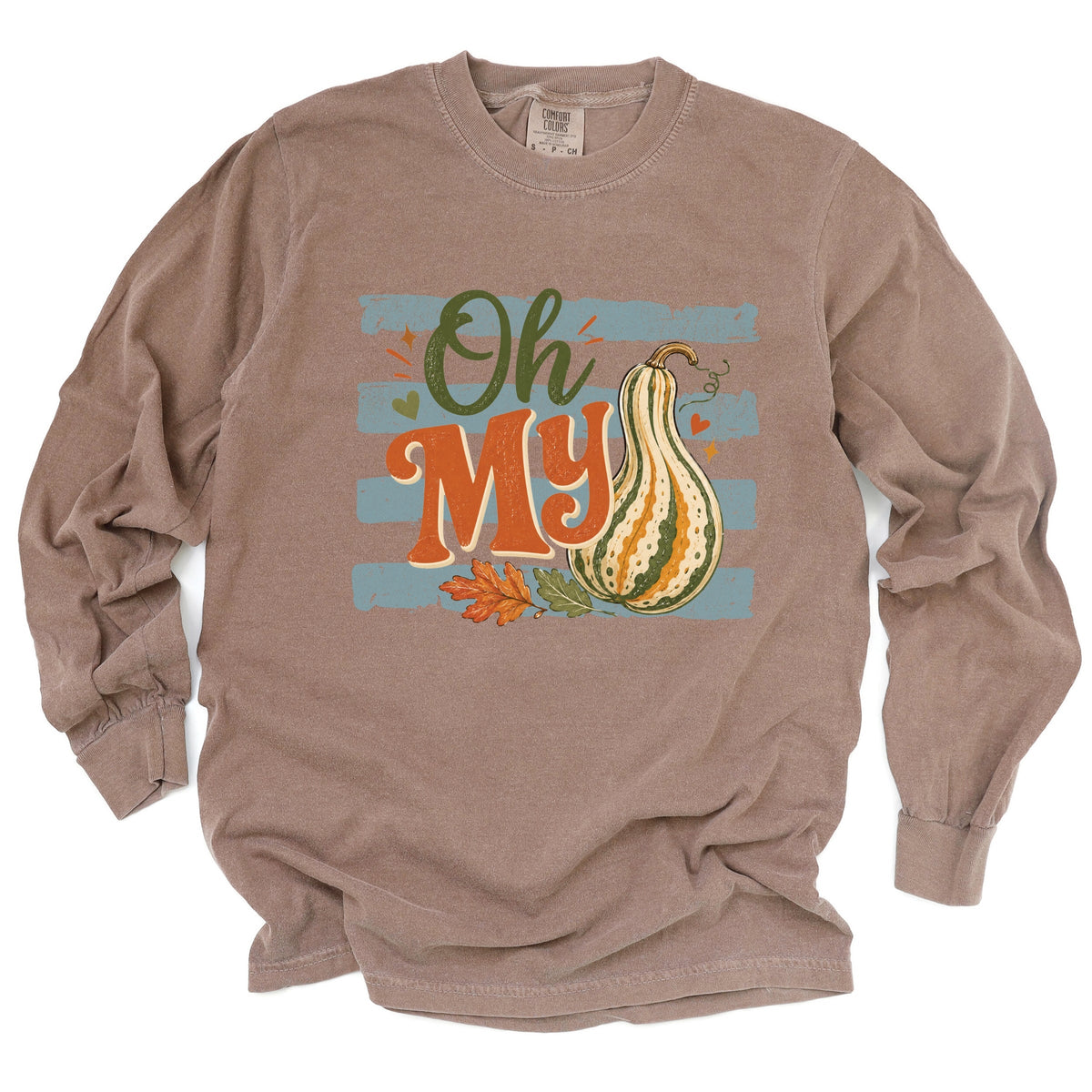 Oh My Gourd Stripes - Women's Garment Dyed Long Sleeve product image 5