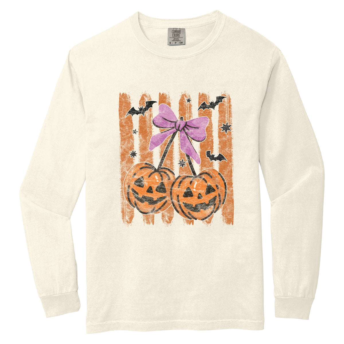 Pumpkin Cherry Bunch - Women's Garment Dyed Long Sleeve product image 2