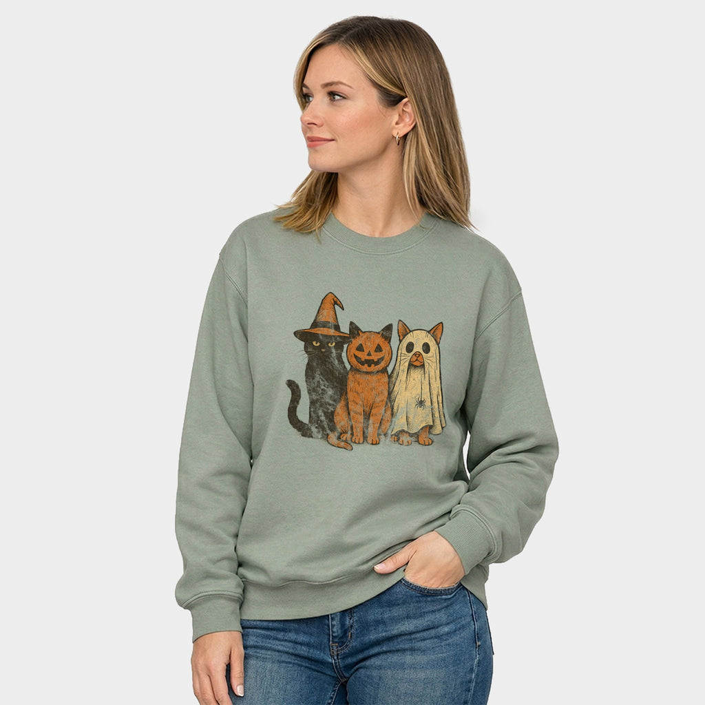 Halloween Cat Trio - Women's Graphic Sweatshirt product image 7