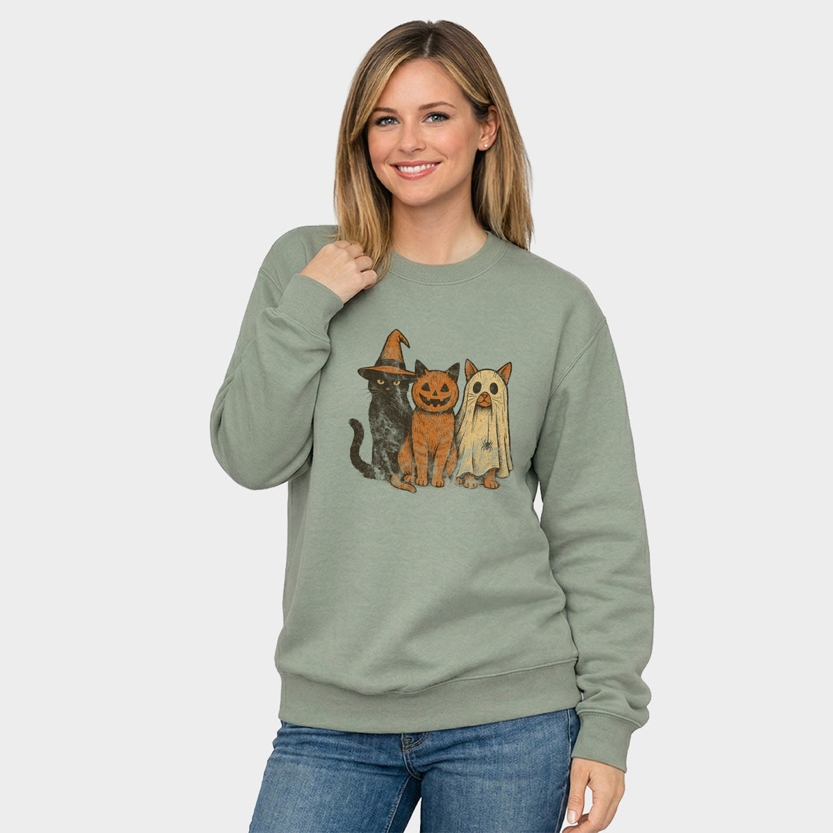 Halloween Cat Trio - Women's Graphic Sweatshirt product image 13