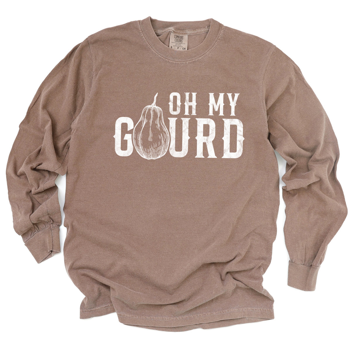 Oh My Gourd Distressed - Women's Garment Dyed Long Sleeve product image 2