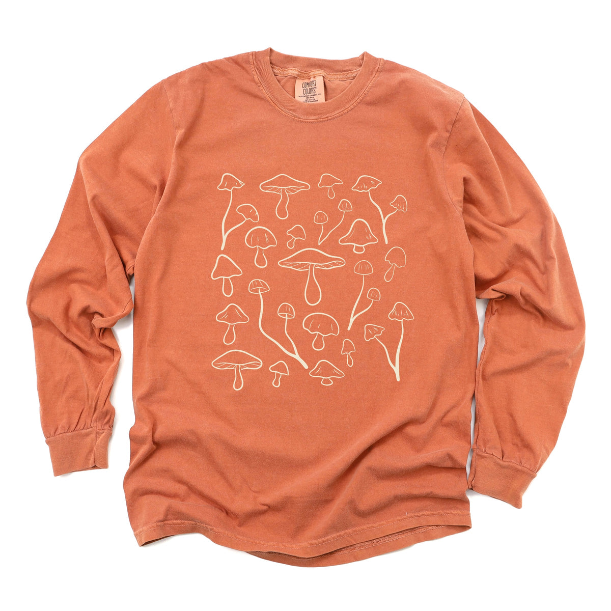 Woodland Mushrooms - Women's Garment Dyed Long Sleeve product image 5