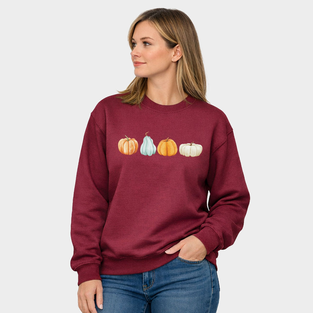 Watercolor Pumpkins Row - Women's Graphic Sweatshirt product image 7