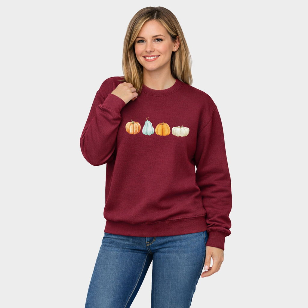 Watercolor Pumpkins Row - Women's Graphic Sweatshirt product image 8