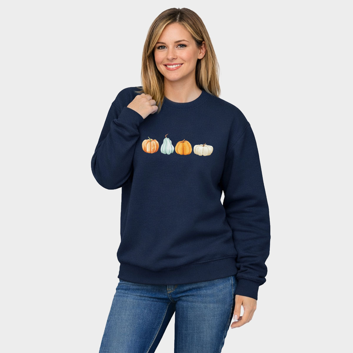 Watercolor Pumpkins Row - Women's Graphic Sweatshirt product image 10