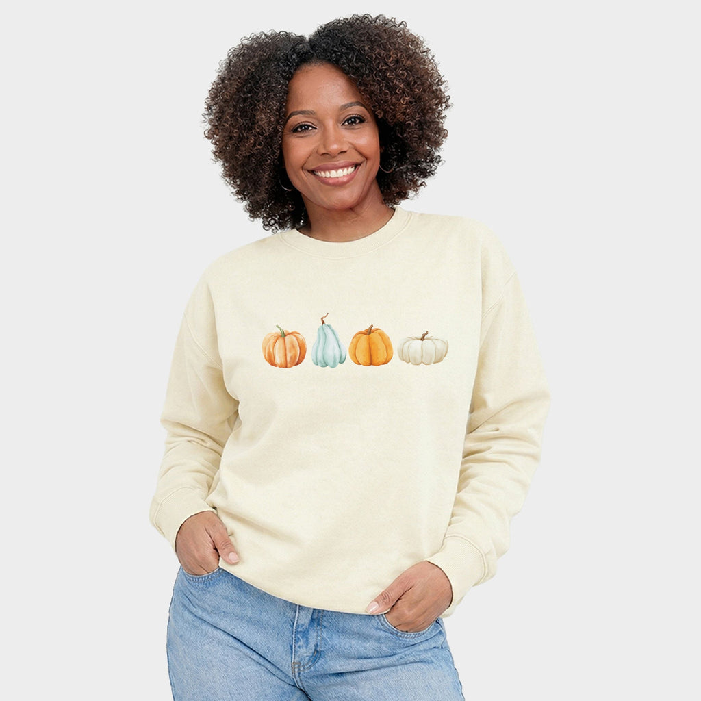 Watercolor Pumpkins Row - Women's Graphic Sweatshirt product image 15