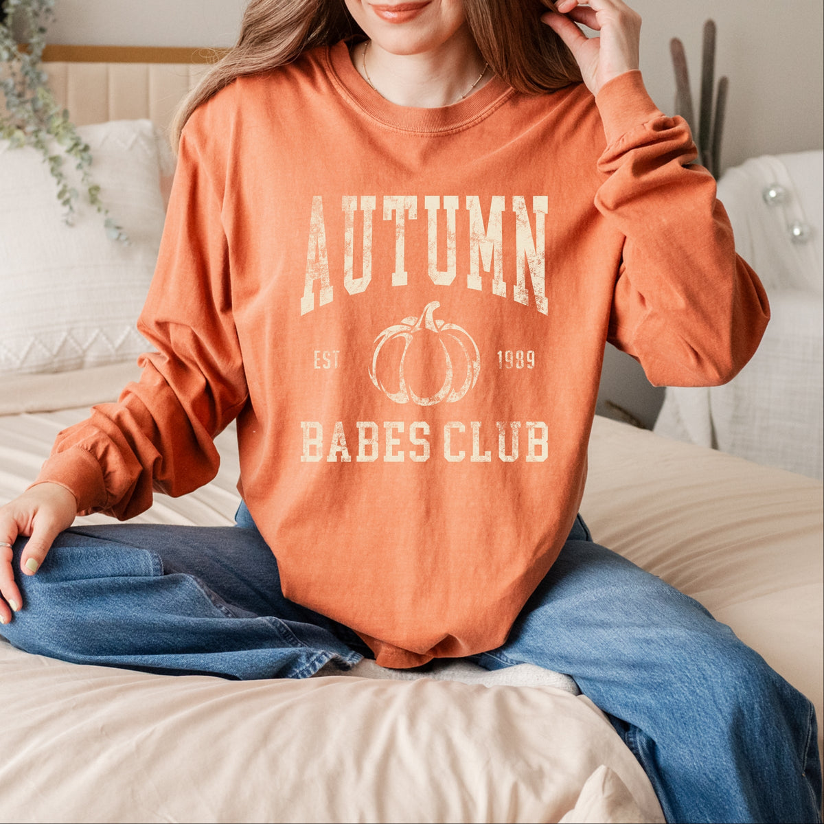 Autumn Babes Club Pumpkin - Women's Garment Dyed Long product image 1