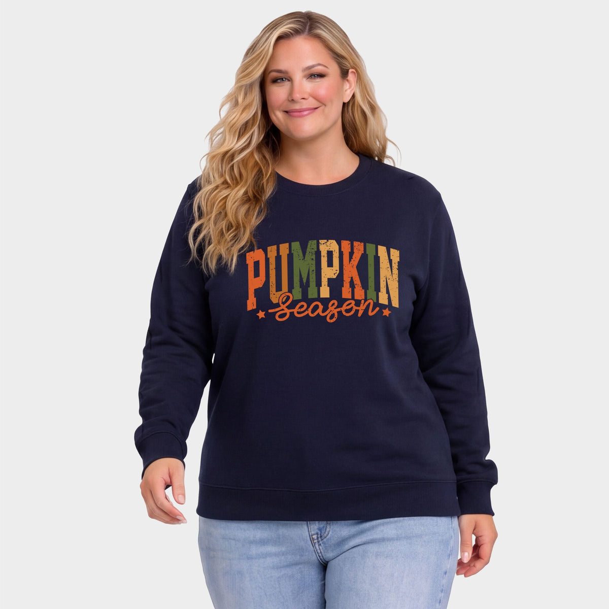 Pumpkin Season Multi - Women's Plus Sized Graphic Sweatshirt product image 2