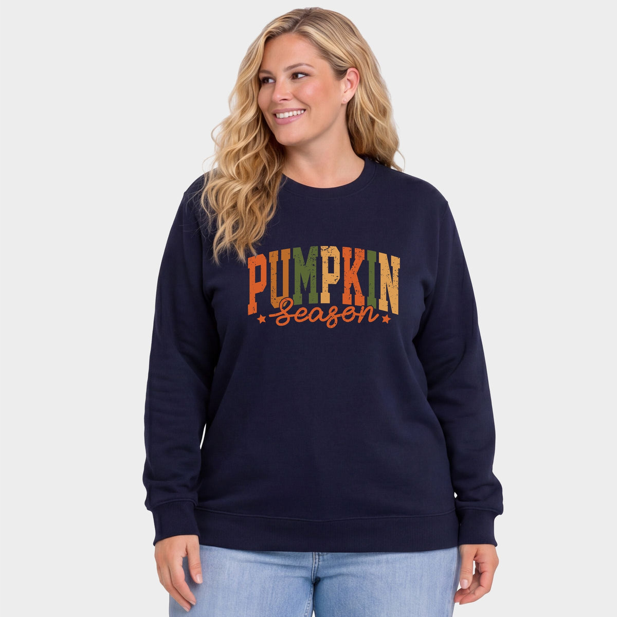 Pumpkin Season Multi - Women's Plus Sized Graphic Sweatshirt product image 1