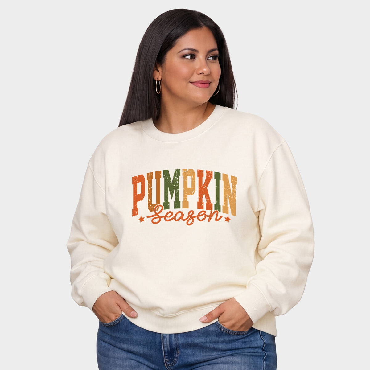 Pumpkin Season Multi - Women's Plus Sized Graphic Sweatshirt product image 4