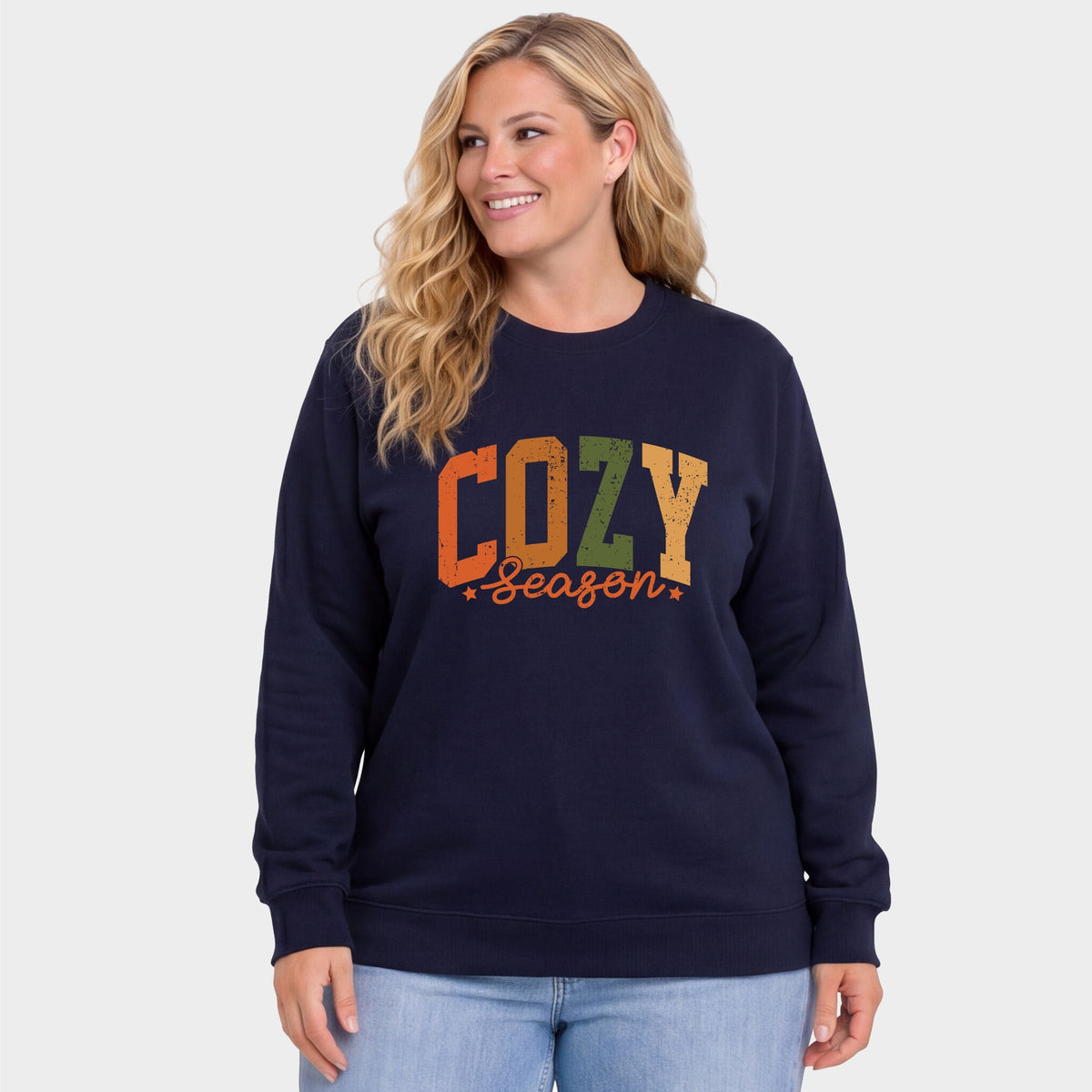 Cozy Season Multi - Women's Plus Sized Graphic Sweatshirt product image 2