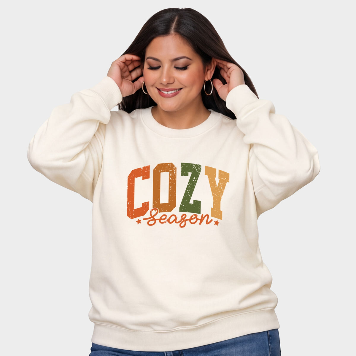 Cozy Season Multi - Women's Plus Sized Graphic Sweatshirt product image 4