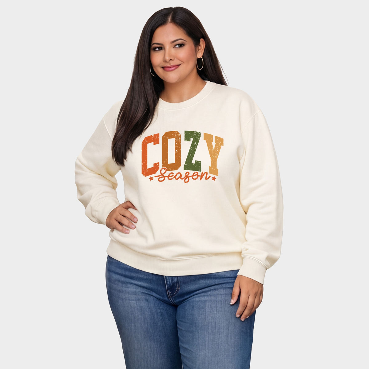 Cozy Season Multi - Women's Plus Sized Graphic Sweatshirt product image 5