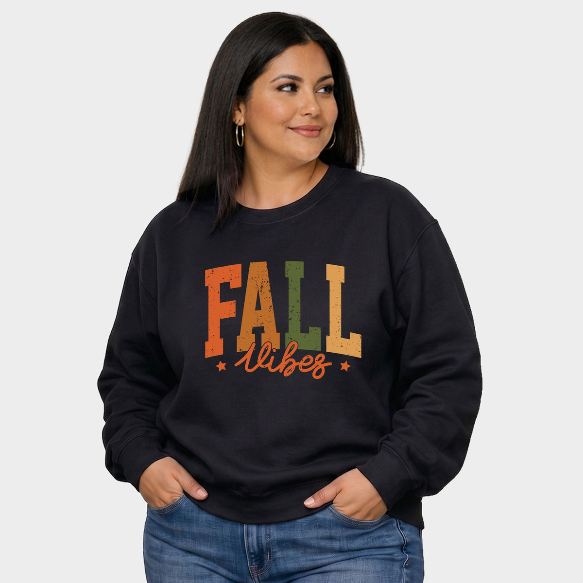 Fall Vibes Multi - Women's Plus Sized Graphic Sweatshirt product image 4
