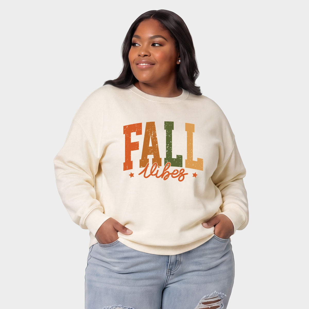 Fall Vibes Multi - Women's Plus Sized Graphic Sweatshirt product image 1