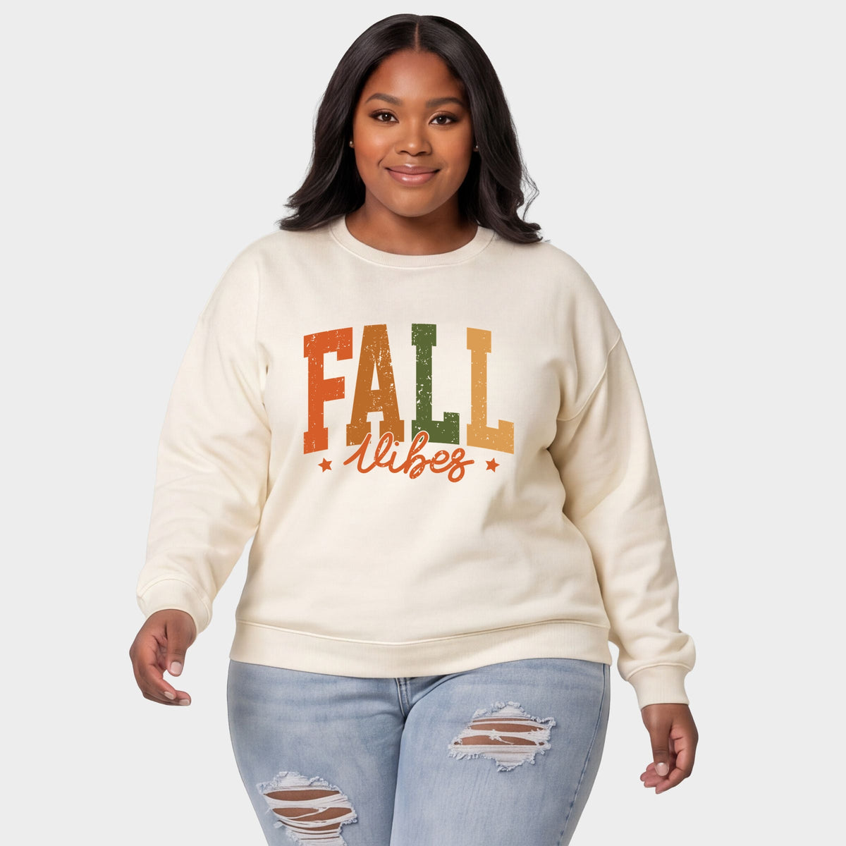 Fall Vibes Multi - Women's Plus Sized Graphic Sweatshirt product image 2