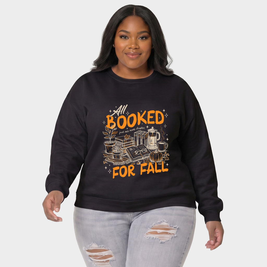 All Booked For Fall - Women's Plus Sized Graphic Sweatshirt product image 1