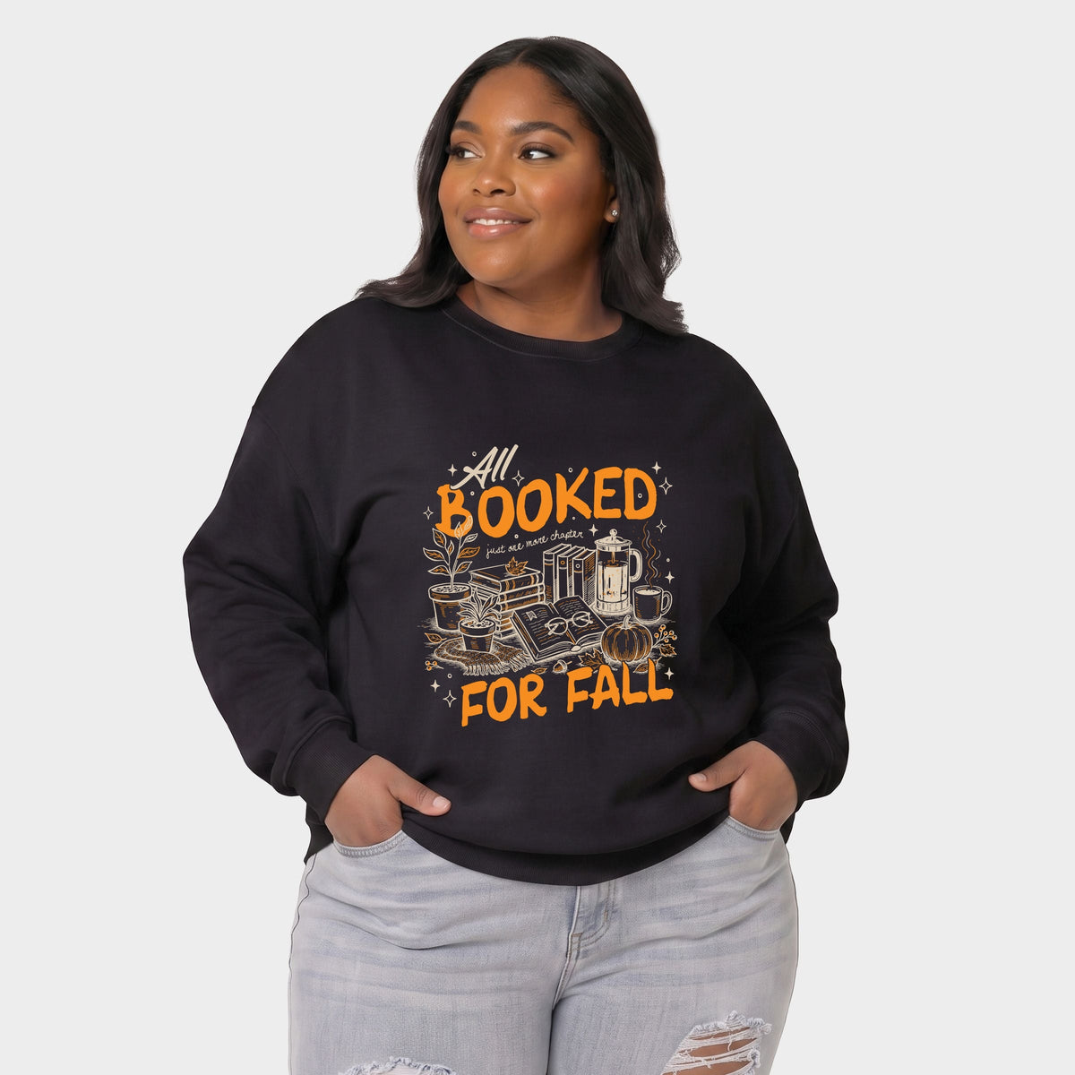 All Booked For Fall - Women's Plus Sized Graphic Sweatshirt product image 2