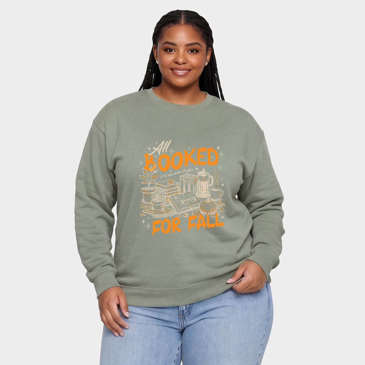 All Booked For Fall - Women's Plus Sized Graphic Sweatshirt product image 5