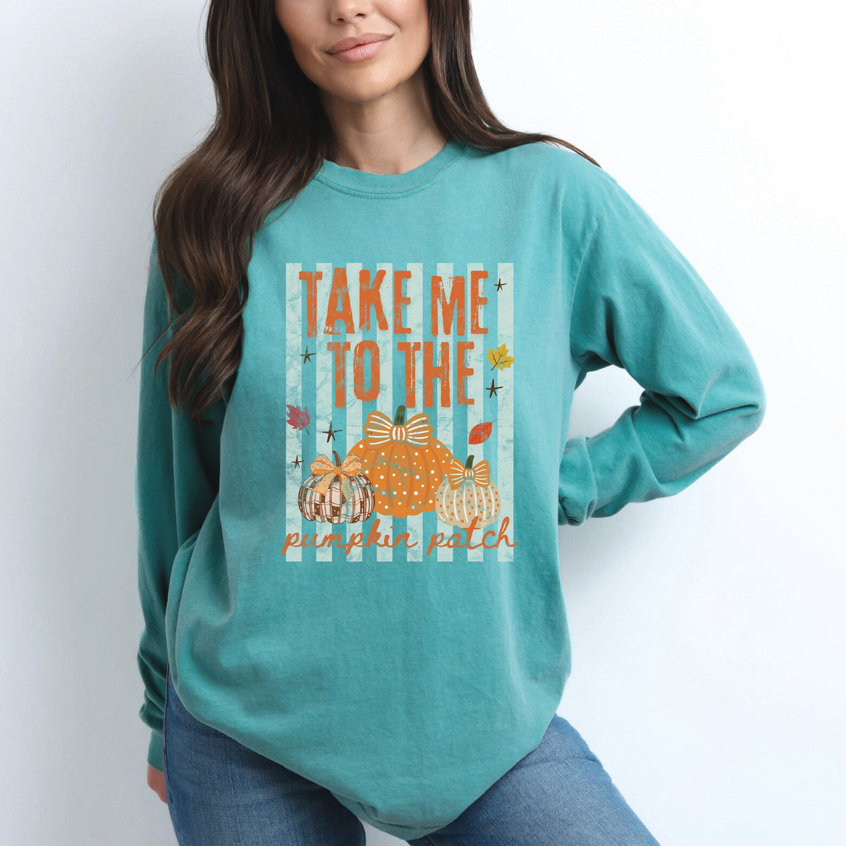 Take Me to the Pumpkin Patch Stripes - Women's Garment Dyed product image 1